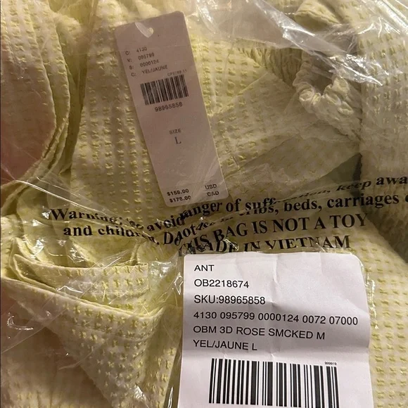 NWT! Maeve by Anthropologie Smocked Rosette Drop-Waist Mini Dress